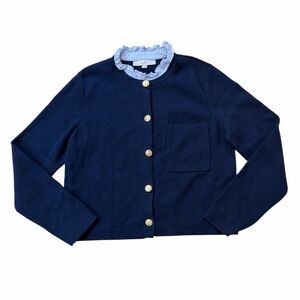 LOFT Navy Cardigan with Gold Buttons